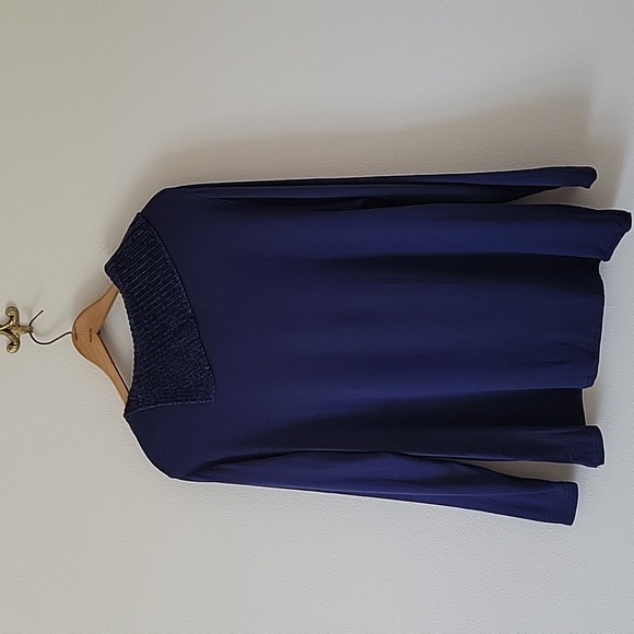 Chico's Navy CoziSoft Envelope Neck Tunic Size XL - Picture 4 of 7